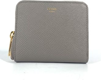 Celine Gray Leather Wallet (Bi-Fold) (Pre-Owned)