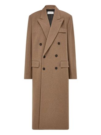 Ferragamo double-breasted peak-lapel coat - Neutrals