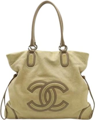 Chanel Pre-owned Tote Bags, female, Beige, Size: ONE SIZE Pre-owned Vintage Tote Bag