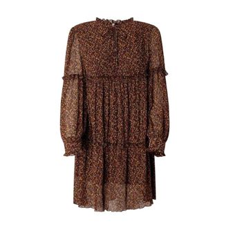 Pepe Jeans London Lalita -jurk Pepe Jeans - Dames - Korte kleedjes - Bruin - L - Polyester - Kleedjes
