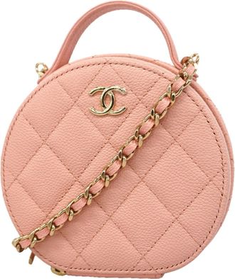 Chanel Pink Grained Calfskin Vanity Bag (Pre-Owned)