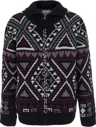 Roberto Collina Geometric-pattern Zip-up Cardigan