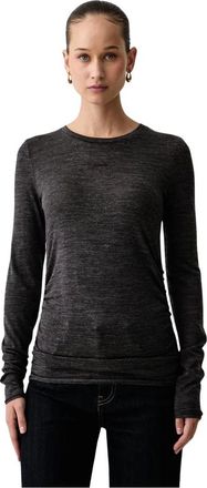 Pinko Pinko - Perle Longsleeve - Dames - Truien - Grijs - Maat: M Wol