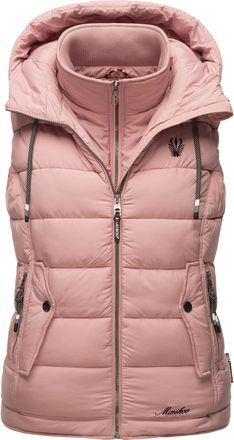 Marikoo dames gewatteerd vest - Taisaa, licht met capuchon & snackvak