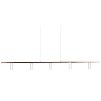 Netlighting Twinline Straight Bar Pendant Ceiling Light Bronze