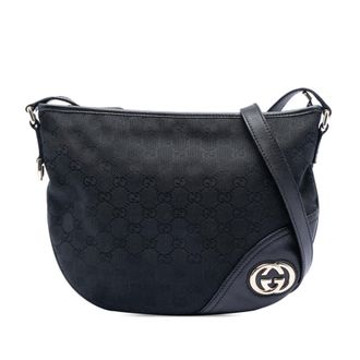 Gucci Pre-owned Gucci Medium GG Canvas New Britt Half Moon Crossbody Ladies BARSVKD5PBE499BW