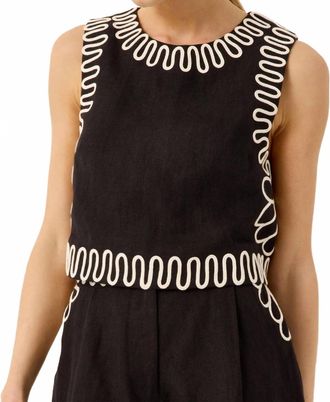 Marie Oliver Davis Sleeveless Top In Outline