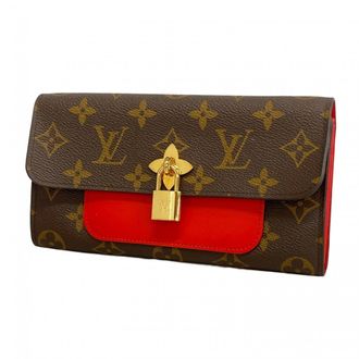 Louis Vuitton Brown Coquelicots Long Wallet (Bi-Fold) (Pre-Owned)
