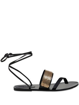 Kate Cate Sandali Ayda con decorazione - Nero
