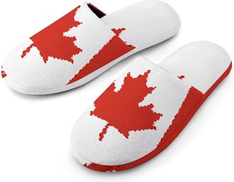 Generic Canada Canadian Flag Fragments Mens House Slippers Slip Indoor Slipper On Shoes Warm Outdoor