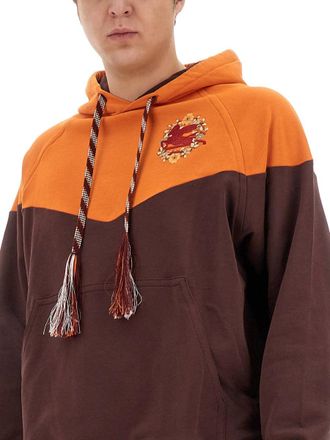 Etro Logo-Embroidered Cotton Sweatshirt - Orange
