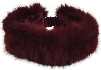 MARCUS ADLER Faux Fur Headband in Burgundy at Nordstrom Rack