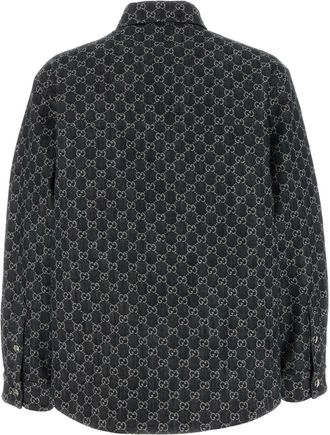 Gucci Mens Denim Shirt Navy Cotton