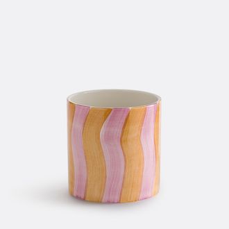 La Redoute Interieurs Bloempot met strepen van geglazuurd keramiek, diameter 14 cm, TOUMA