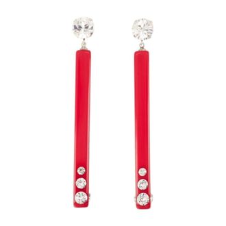 Isabel Marant Karlie Oorbellen - Dames - Oorbellen - Grijs - ONE Size - Leer - Accessoires
