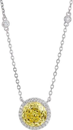Savvy Cie Jewels Silver Cz Pendant Necklace