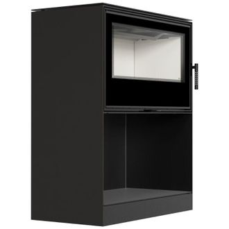 Kratki Bricosol Estufa De Le&ntilde;a De Acero Kratki Kari 95 &Oslash; 180 14 Kw Espacio De Madera