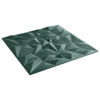 vidaXL Paneles De Pared 12 Pcs Verde Amatista 50 X 50 Cm Espuma Xps Vidaxl
