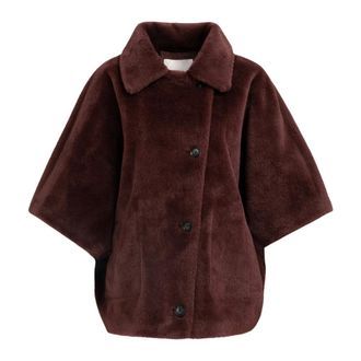 YaYa Gilet oversize reversibile in finta pelliccia di poliestere - - Jackets - Donna - Marrone - M