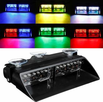 OEM Luces Intermitentes Para Remolque De Coche, 12 Led, 12 V, 36 W, 18 Modos De Parpadeo, Parabrisas, 22 X 8 X 4,5 Cm