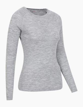 Mountain Warehouse Womens Mountain Warehouse Womens/Ladies Merino II Thermal Top - Grey - Size: 10