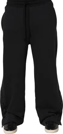 Dolce & Gabbana Black Drawstring Viscose Jogger Men Sweatpants Pants