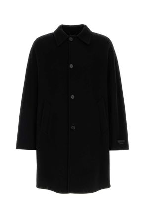 Prada Mens Black Cashmere And Wool Coat - Size EU 50 (Mens)