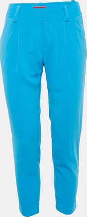 Alice & Olivia Blue Silk Slim Fit Trousers