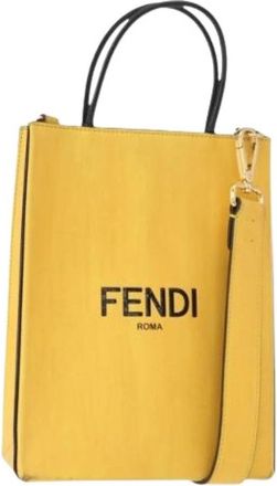 Fendi Pre-owned Vintage Tote Bag - Dames - Vintage Shopper - Geel - ONE Size - Leer - Vintage
