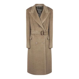 Tagliatore Jole Lange Jas - Dames - Mantels - Beige - Maat: M Wol
