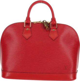 Louis Vuitton Vintage Alma Handbag Epi Leather Red Leather Handbag (Pre-Owned)