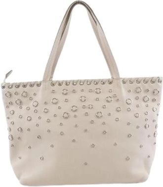 Ferragamo Pre-owned Leather Handbag 21D894 - Dames - Vintage Shopper - Beige - ONE Size - Leer - Vintage