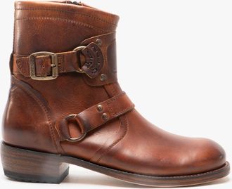 Sendra 7567 Mens Leather Biker Boots Brown - Size UK 7.5