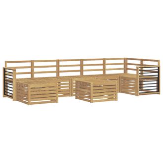 vidaXL Conjunto De Sof&aacute;s De Exterior 8 Pcs Blanco 59 X 59 X 37 Cm Vidaxl