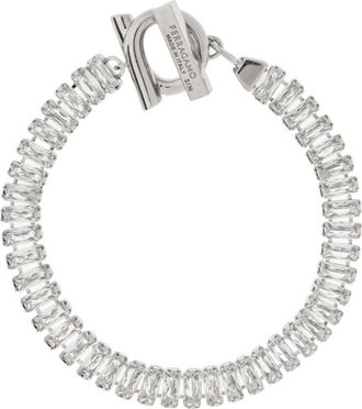Ferragamo Crystal Bracelet - Dames - Armbanden - Grijs - S/M - Accessoires