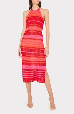 Milly Variegated Stripe Cover-Up Dress in Pink Multi at Nordstrom, Size Small