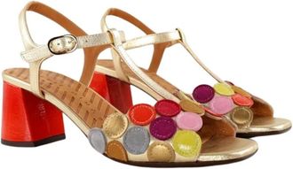 Chie Mihara Rycuse Sandal - Dames - Sandalen met hakken - Veelkleurig - 40 EU - Leer - Schoenen