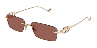 Valentino VG0067S 002 Womens Sunglasses Gold Size 55