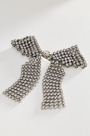 Anthropologie Studded Bow Brooch