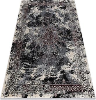 RugsX Rugsx - Alfombra Vinci 1407 Moderna Roset&oacute;n Vintage - Structural Marfil / Rojo Multicolour 120x170 Cm