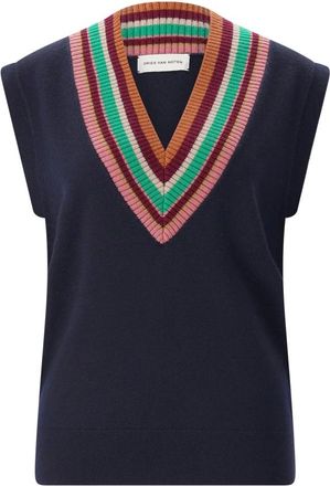 Dries Van Noten V-hals gebreide trui - Dames - Truien - Veelkleurig - Maat: M Wol