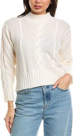 Brodie Lillian Cable Crewneck 100% Cashmere Sweater