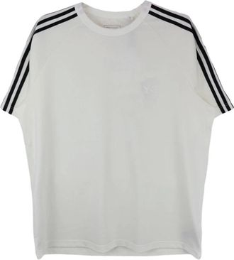 Yohji Yamamoto T-Shirts, male, White, Size: XL Short Sleeve Tee 3-Stripes