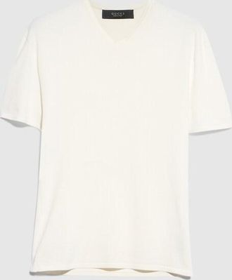 Gucci Technical Knit Fabric T-shirt, Size XXXL, White, Ready-to-wear