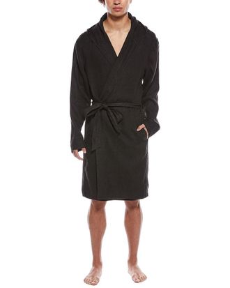 James Perse Linen Hooded Robe