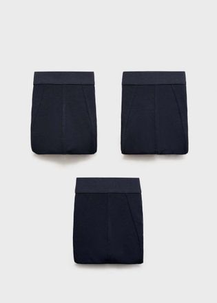 Mango Pack 3 boxer combinati blu marino scuro - Uomo - XL - MANGO MAN