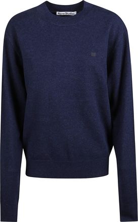 Acne Studios Crew-neck Sweater With face Micro Logo