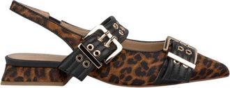 Alma En Pena Schoen met brede gesp en hak - Dames - Ballerinas - Bruin - 36 EU - Schoenen
