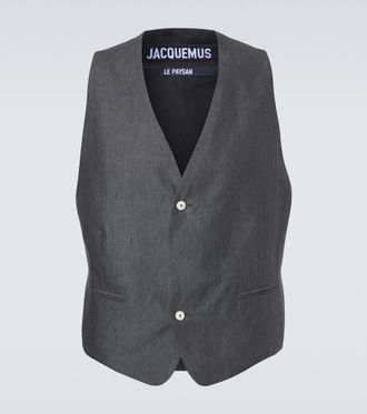 Jacquemus Paysan striped linen vest