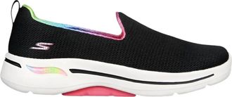 Skechers Womens Go Walk Arch Fit-Wild Energy Shoe In Black/hot Pink